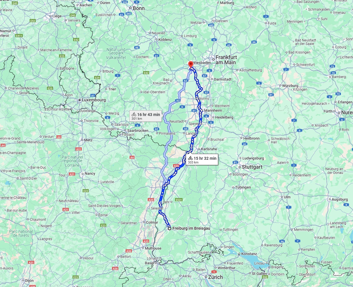 Anreise von Freiburg im Breisgau Zu Mainz Über 