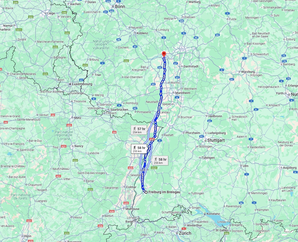 Anreise von Freiburg im Breisgau Zu Mainz Über 
