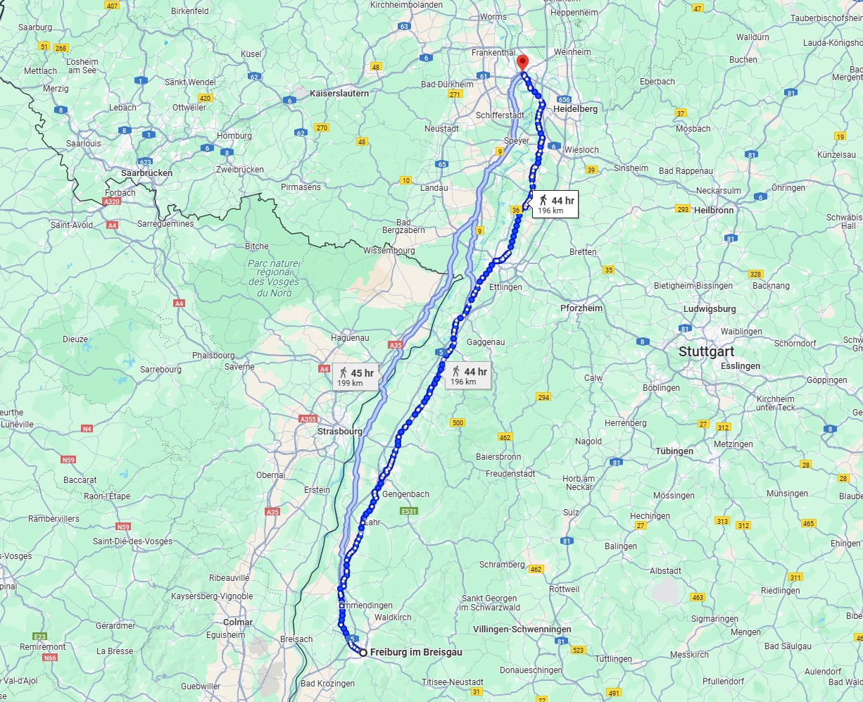 Anreise von Freiburg im Breisgau Zu Mannheim Über 