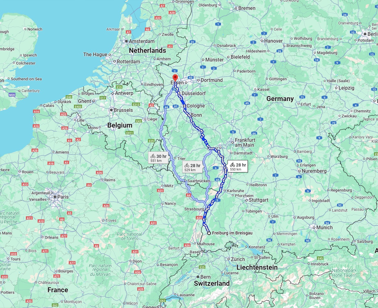 Anreise von Freiburg im Breisgau Zu Moers Über 