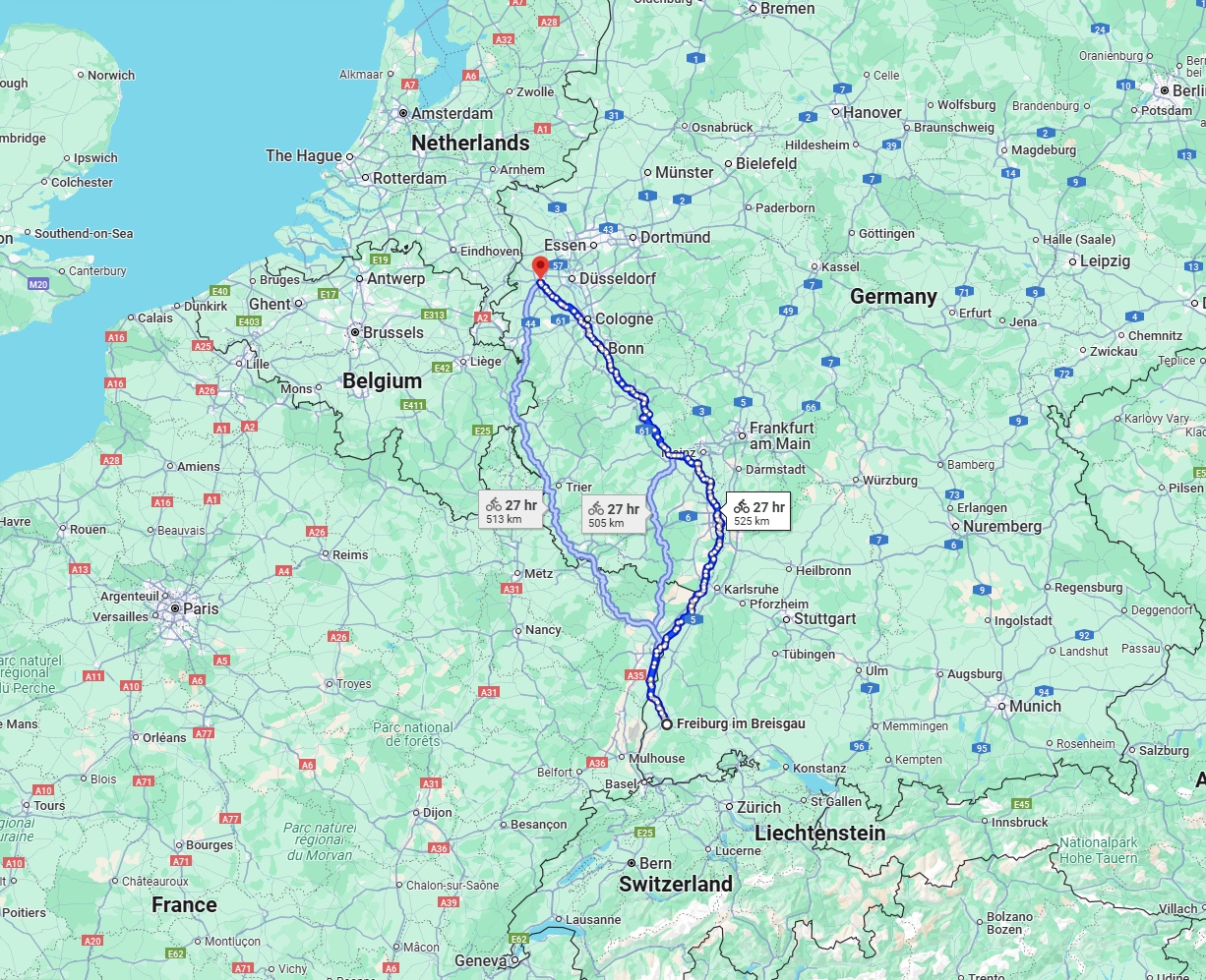 Anreise von Freiburg im Breisgau Zu Mönchengladbach Über 
