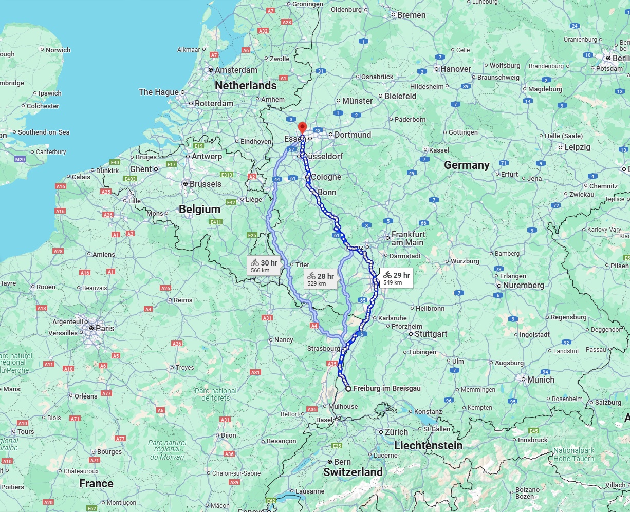 Anreise von Freiburg im Breisgau Zu Oberhausen Über 