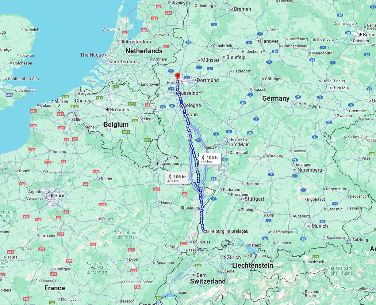Anreise von Freiburg im Breisgau Zu Oberhausen Über 