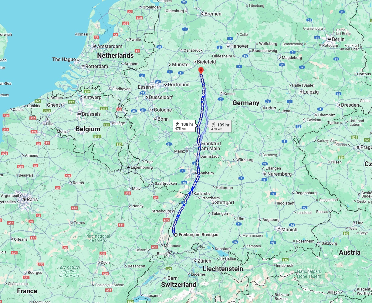 Anreise von Freiburg im Breisgau Zu Paderborn Über 
