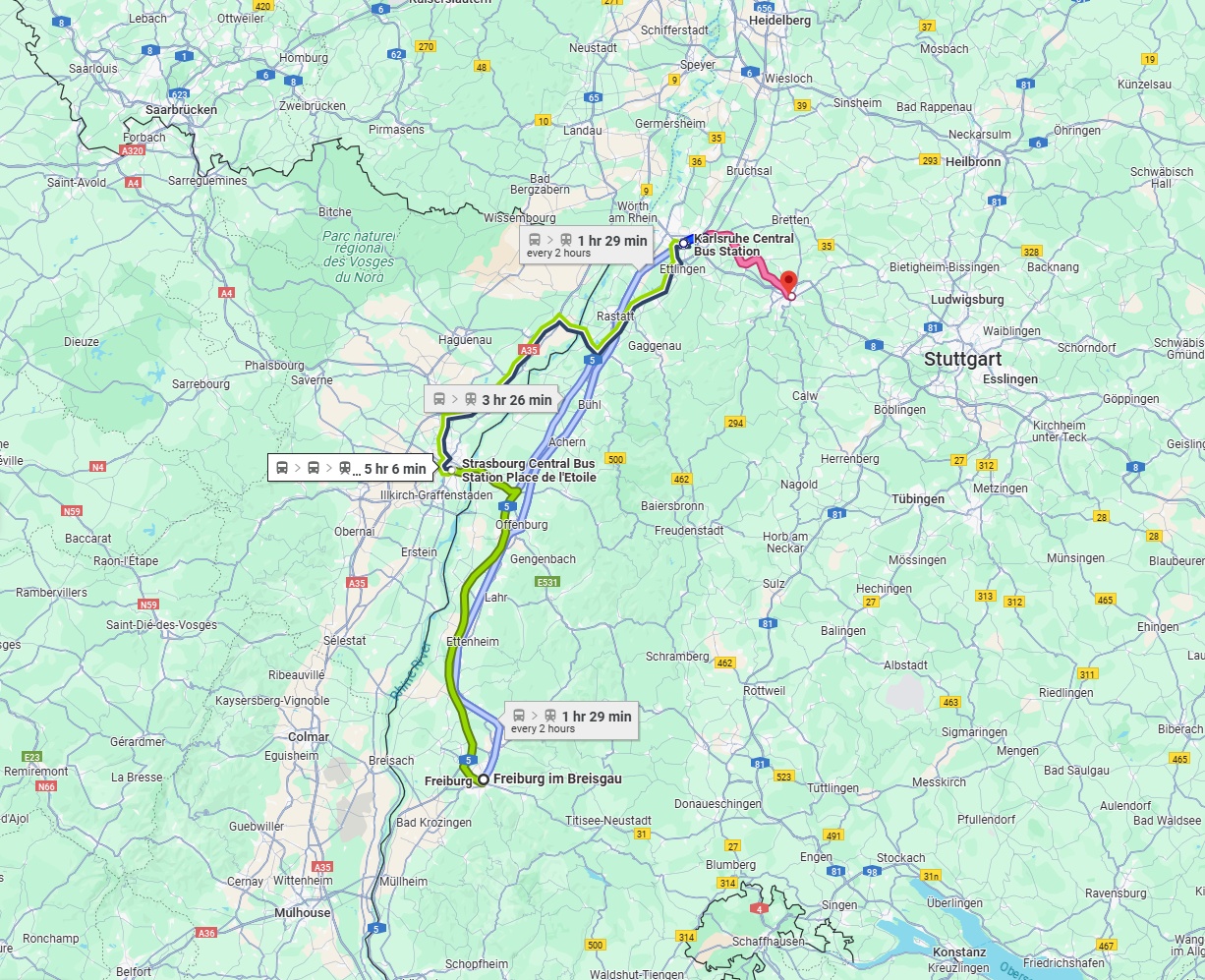 Anreise von Freiburg im Breisgau Zu Pforzheim Über 