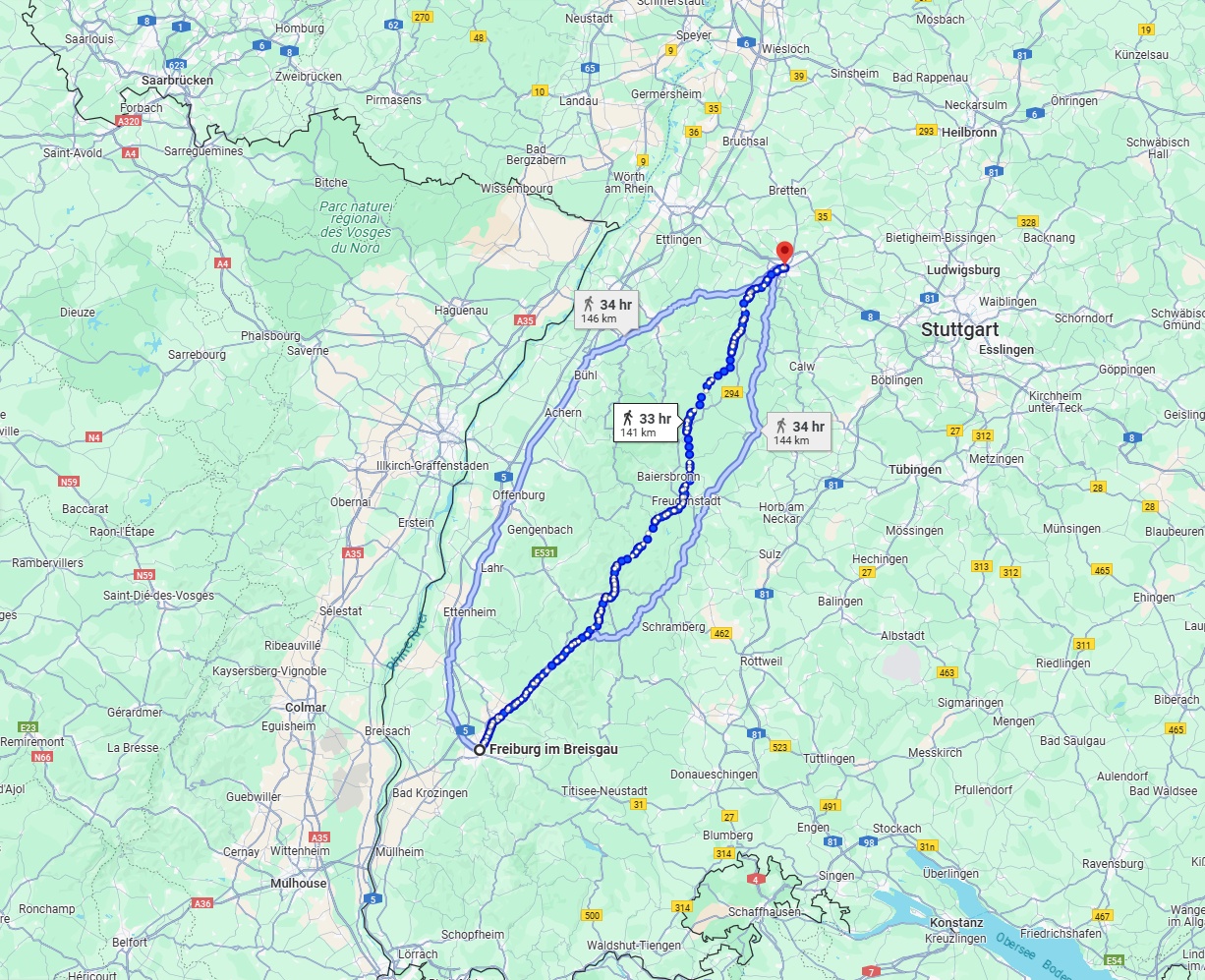 Anreise von Freiburg im Breisgau Zu Pforzheim Über 
