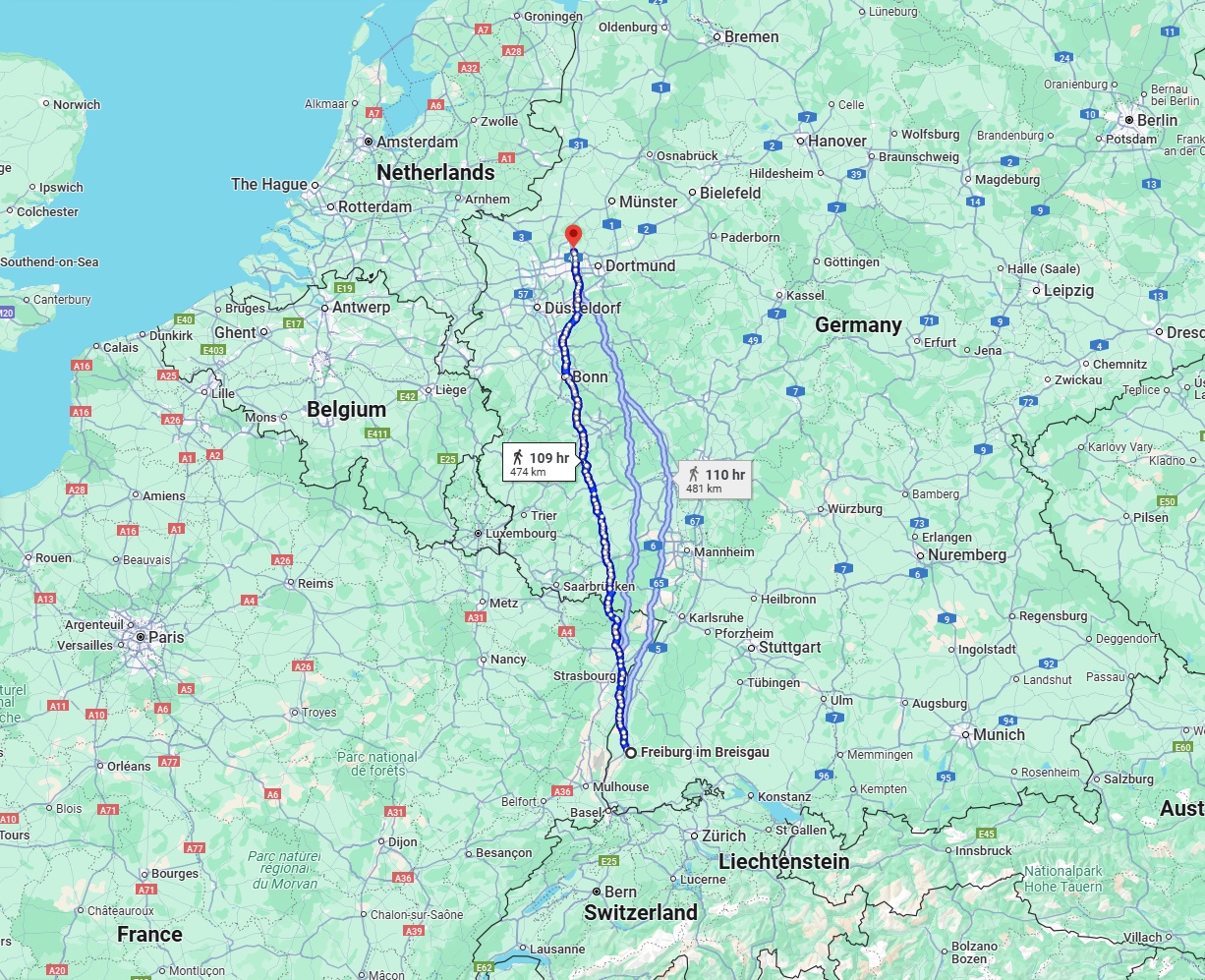Anreise von Freiburg im Breisgau Zu Recklinghausen Über 