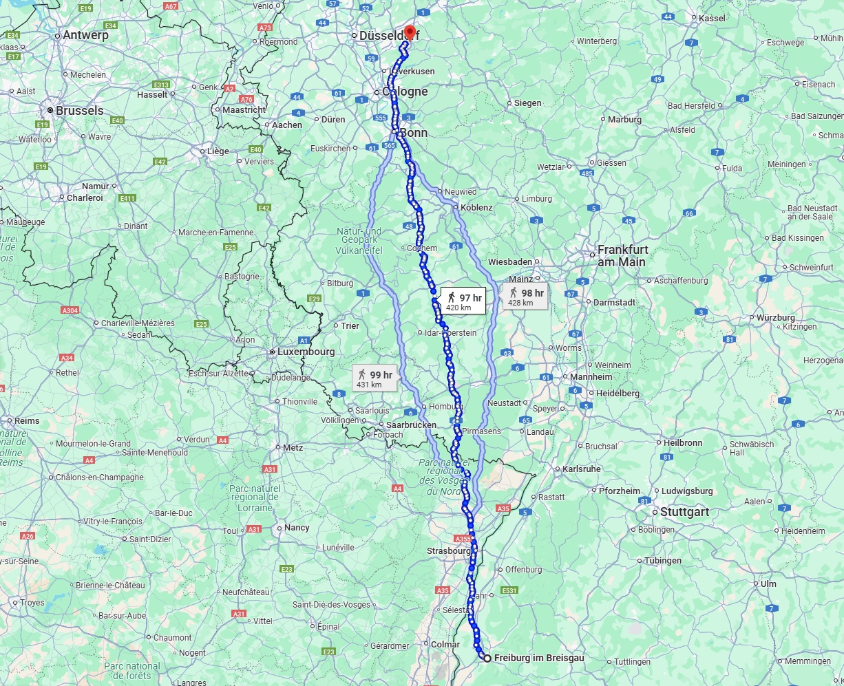 Anreise von Freiburg im Breisgau Zu Remscheid Über 