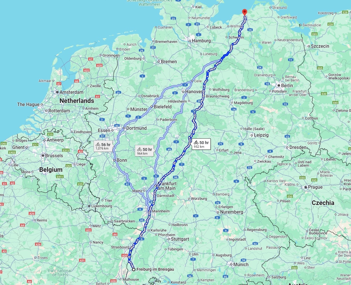 Anreise von Freiburg im Breisgau Zu Rostock Über 