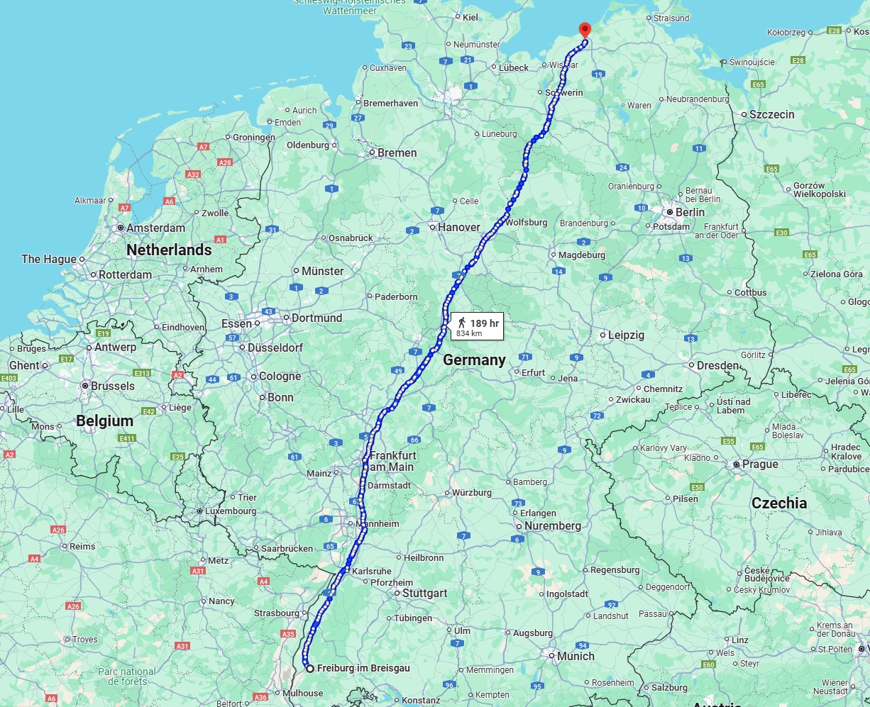 Anreise von Freiburg im Breisgau Zu Rostock Über 