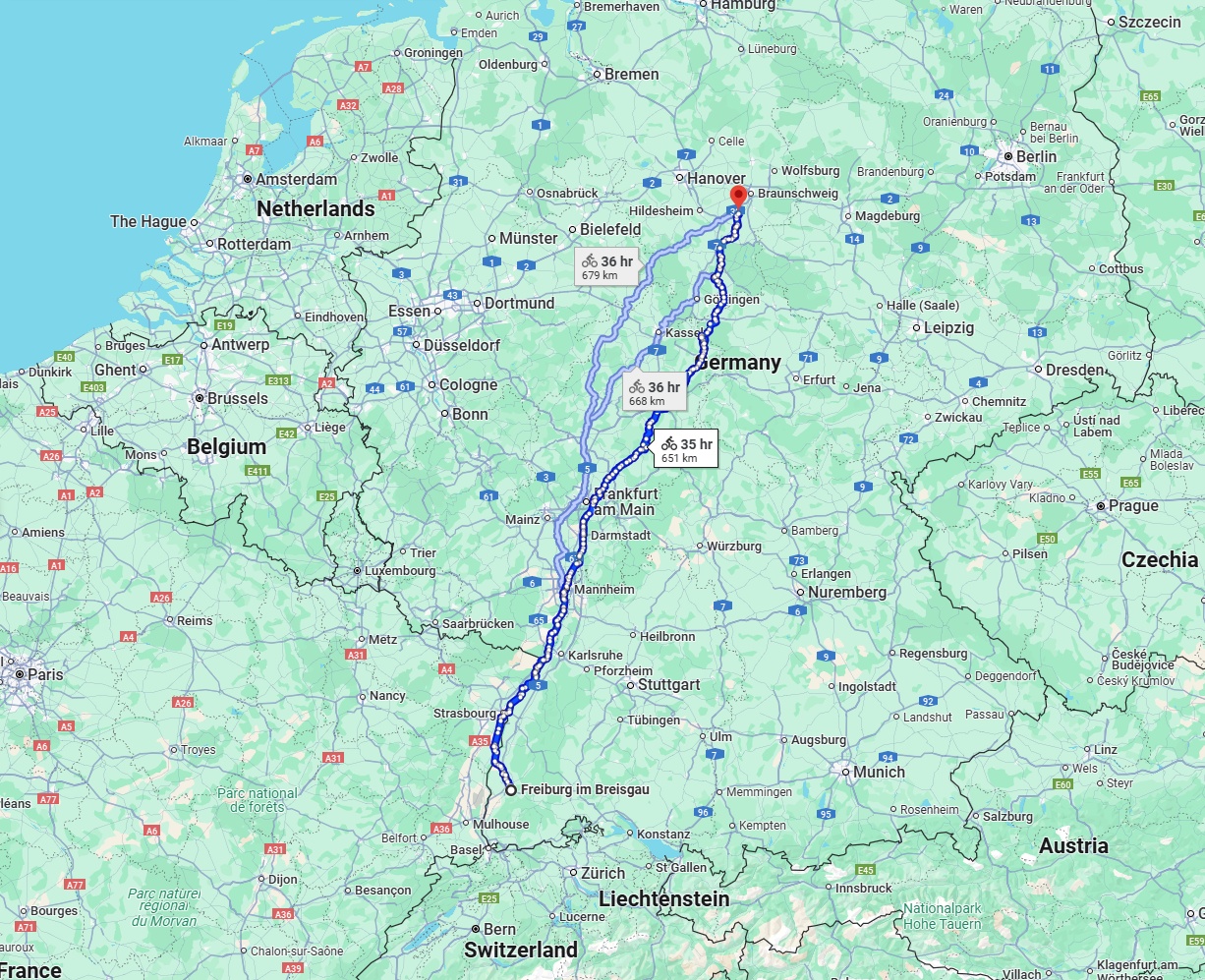Anreise von Freiburg im Breisgau Zu Salzgitter Über 