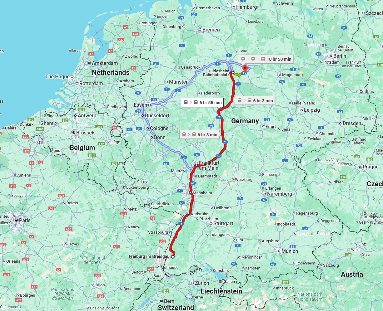 Anreise von Freiburg im Breisgau Zu Salzgitter Über 