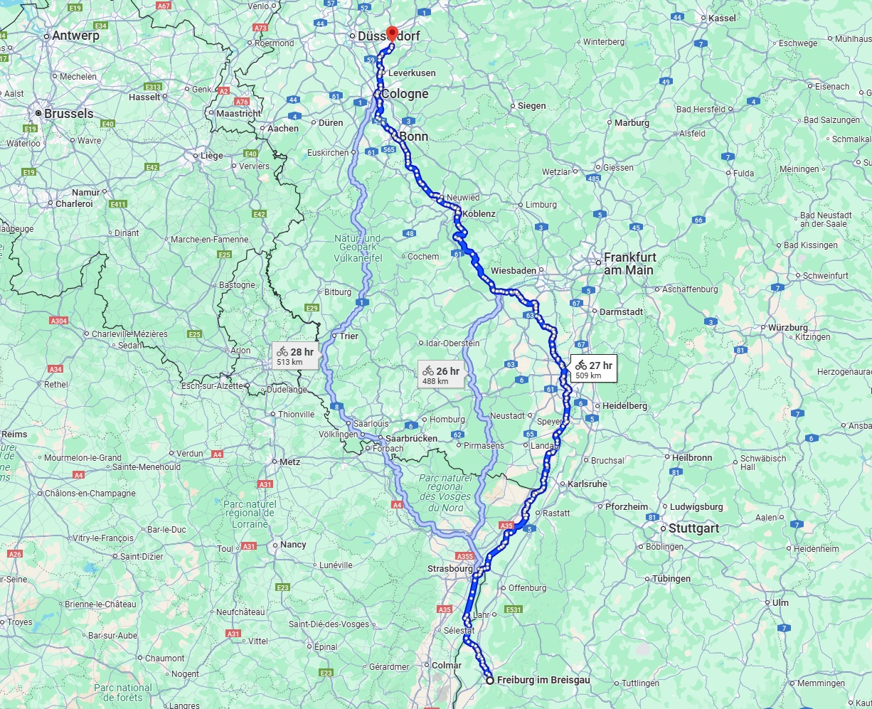 Anreise von Freiburg im Breisgau Zu Solingen Über 