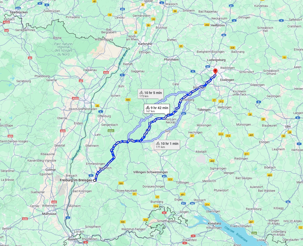 Anreise von Freiburg im Breisgau Zu Stuttgart Über 