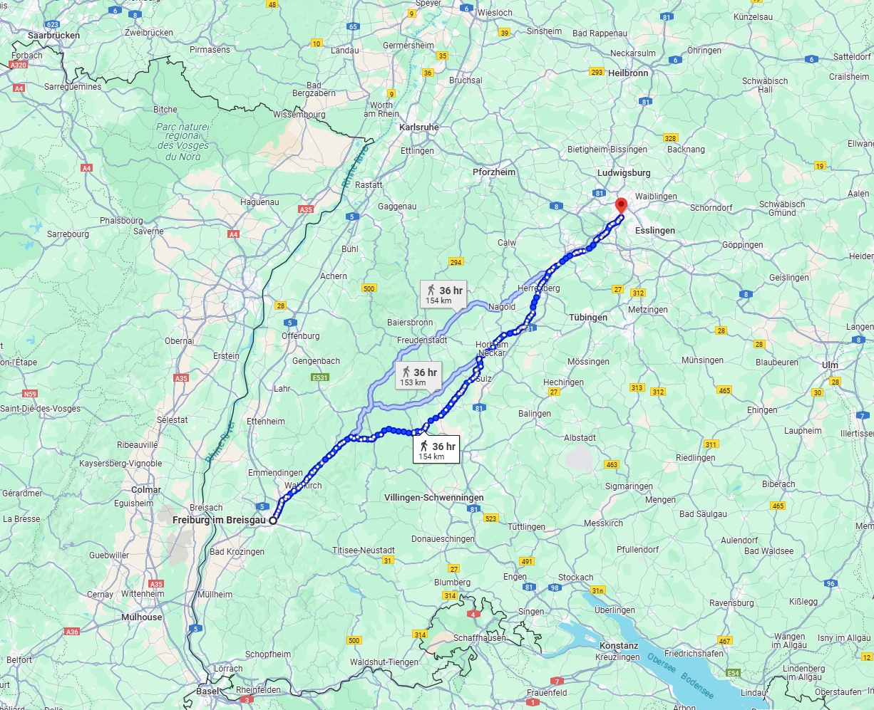 Anreise von Freiburg im Breisgau Zu Stuttgart Über 