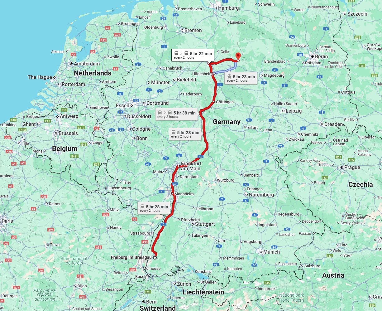 Anreise von Freiburg im Breisgau Zu Wolfsburg Über 