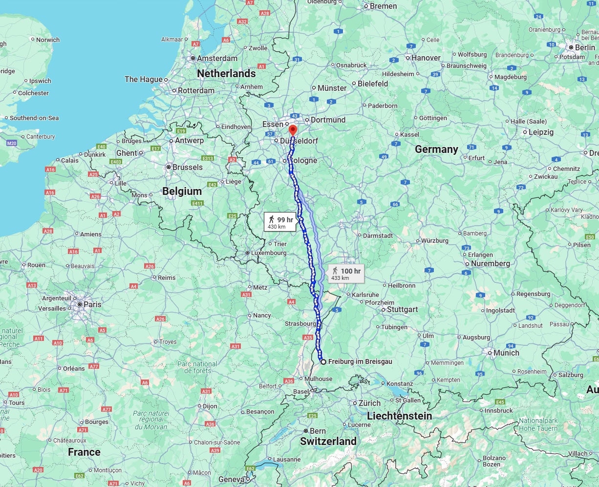 Anreise von Freiburg im Breisgau Zu Wuppertal Über 