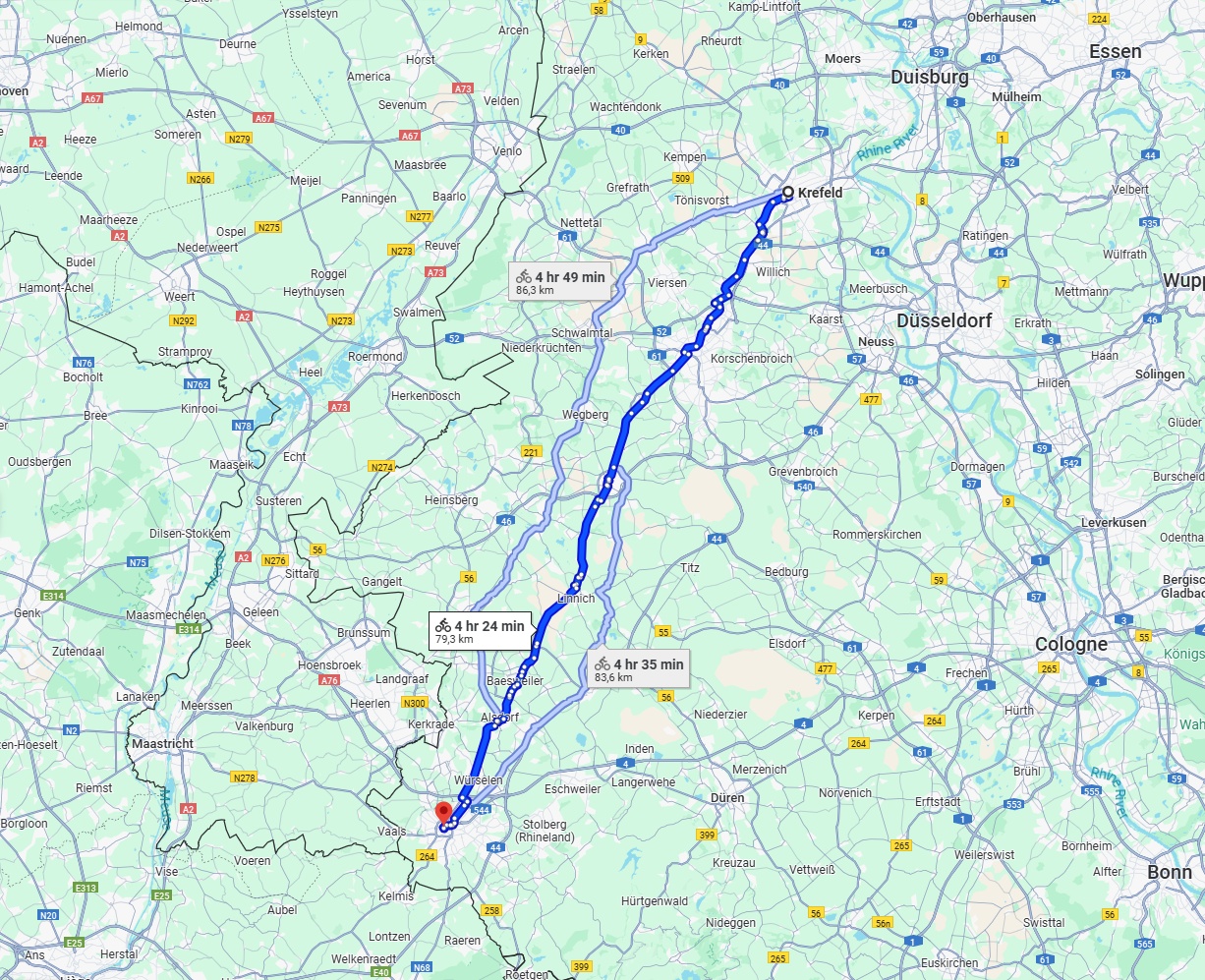 Anreise von Krefeld Zu Aachen Über 