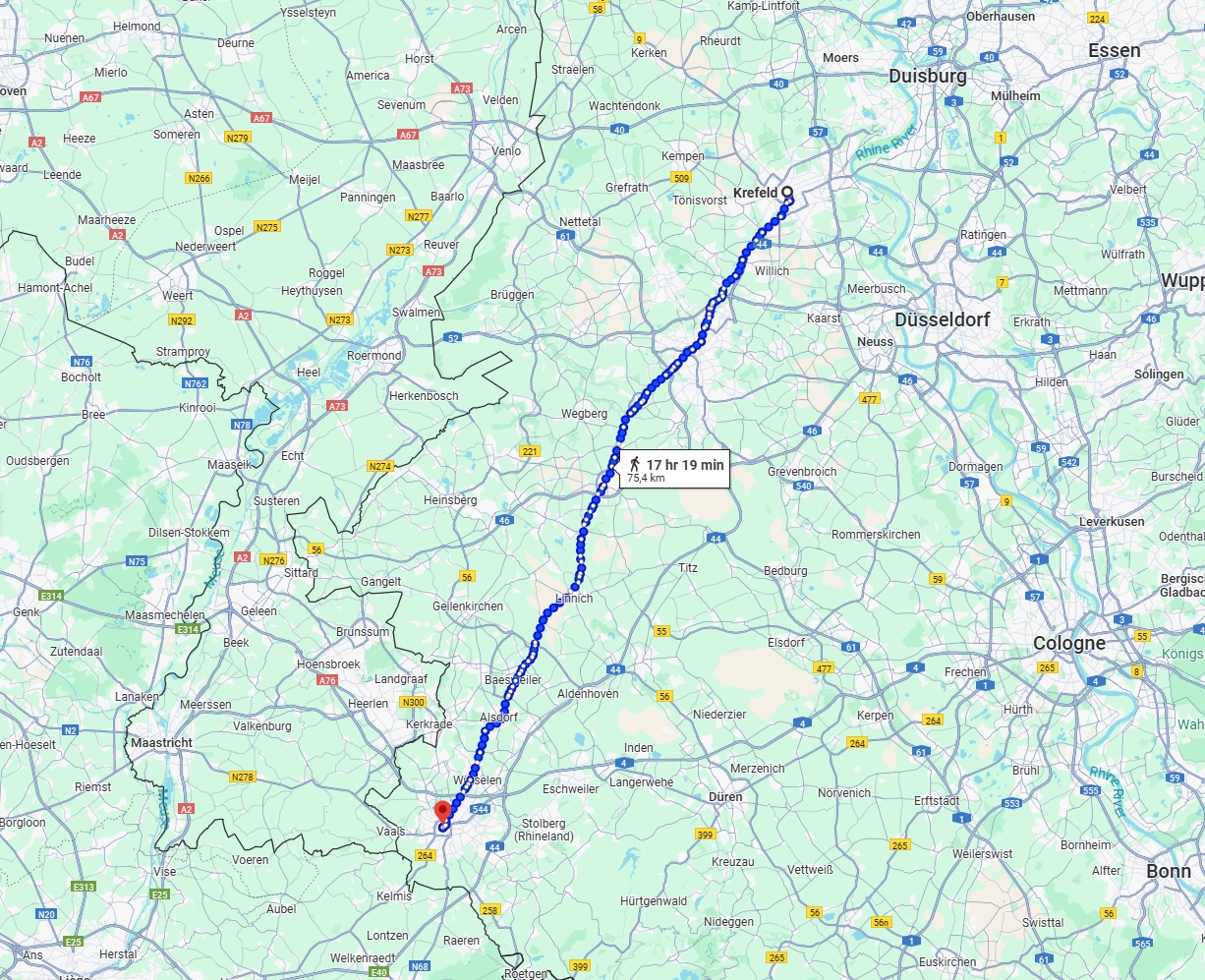 Anreise von Krefeld Zu Aachen Über 