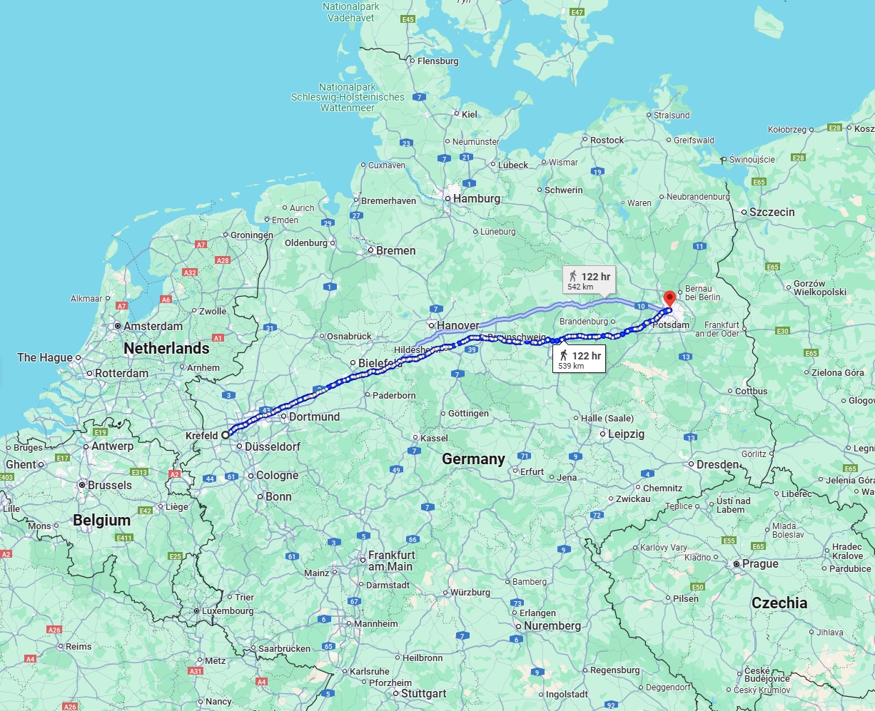 Anreise von Krefeld Zu Berlin Über 
