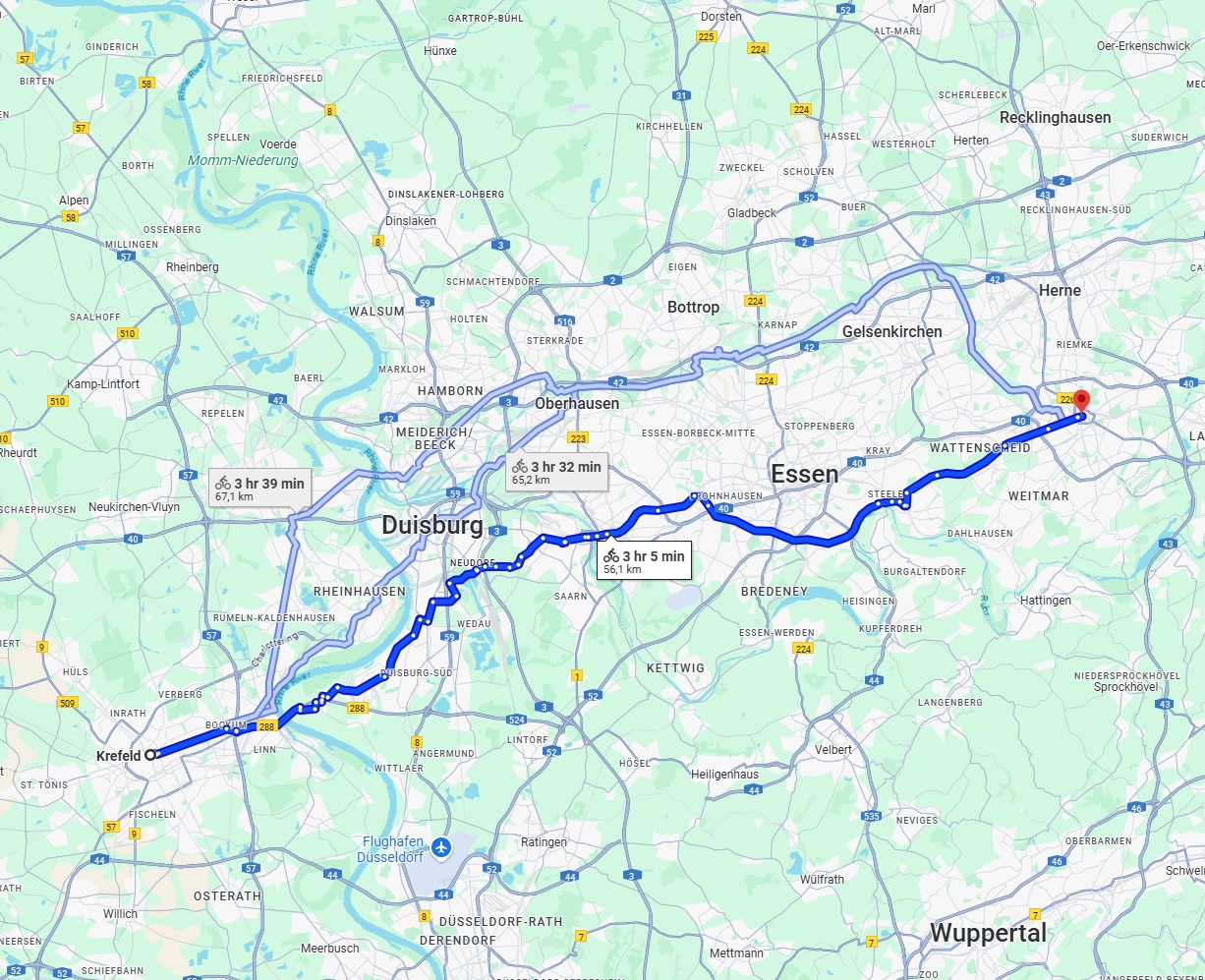Anreise von Krefeld Zu Bochum Über 
