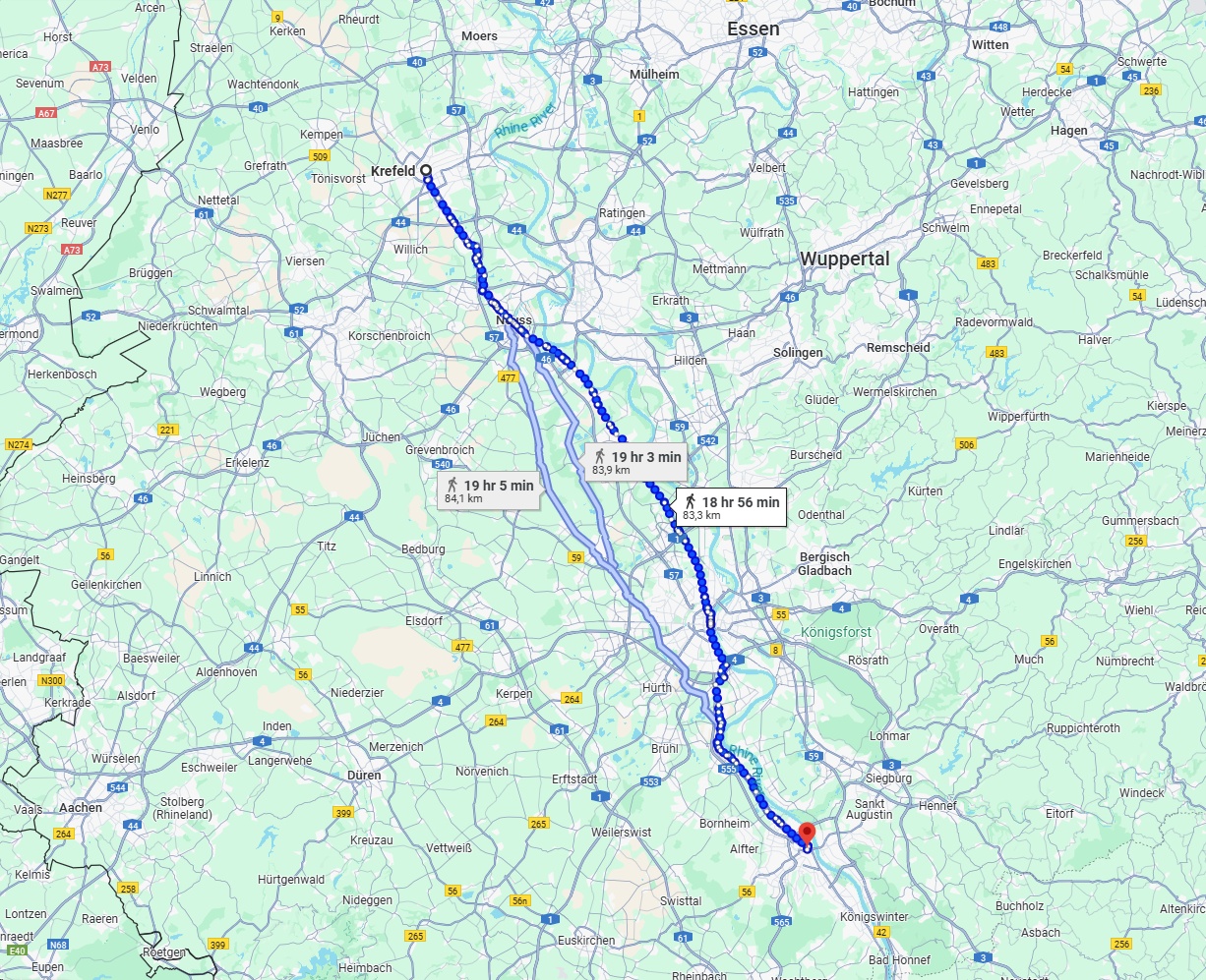 Anreise von Krefeld Zu Bonn Über 