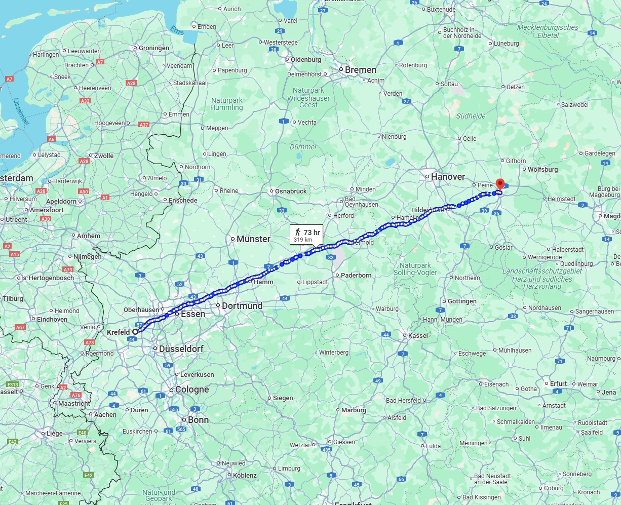 Anreise von Krefeld Zu Braunschweig Über 