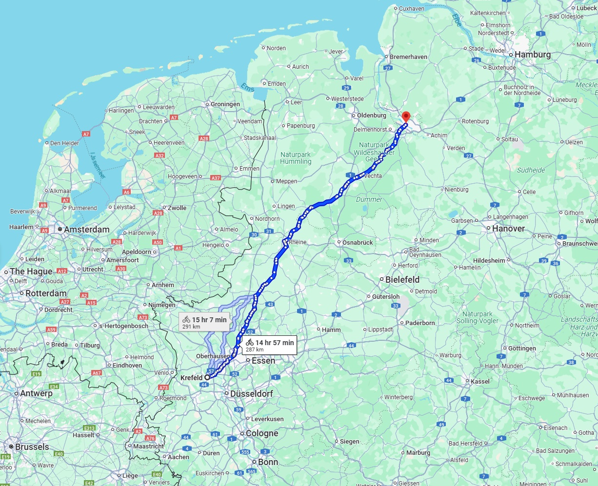 Anreise von Krefeld Zu Bremen Über 