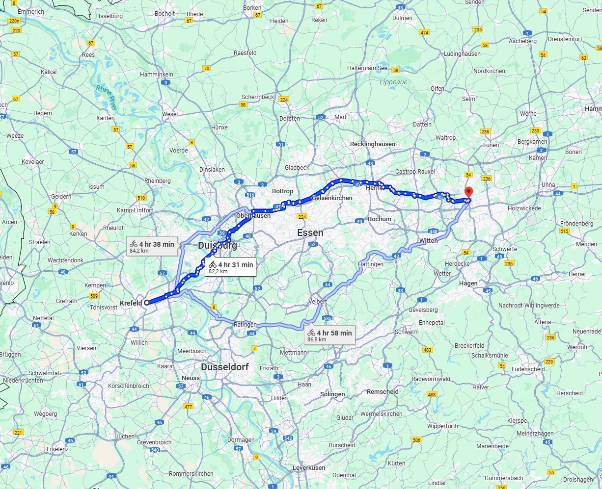 Anreise von Krefeld Zu Dortmund Über 