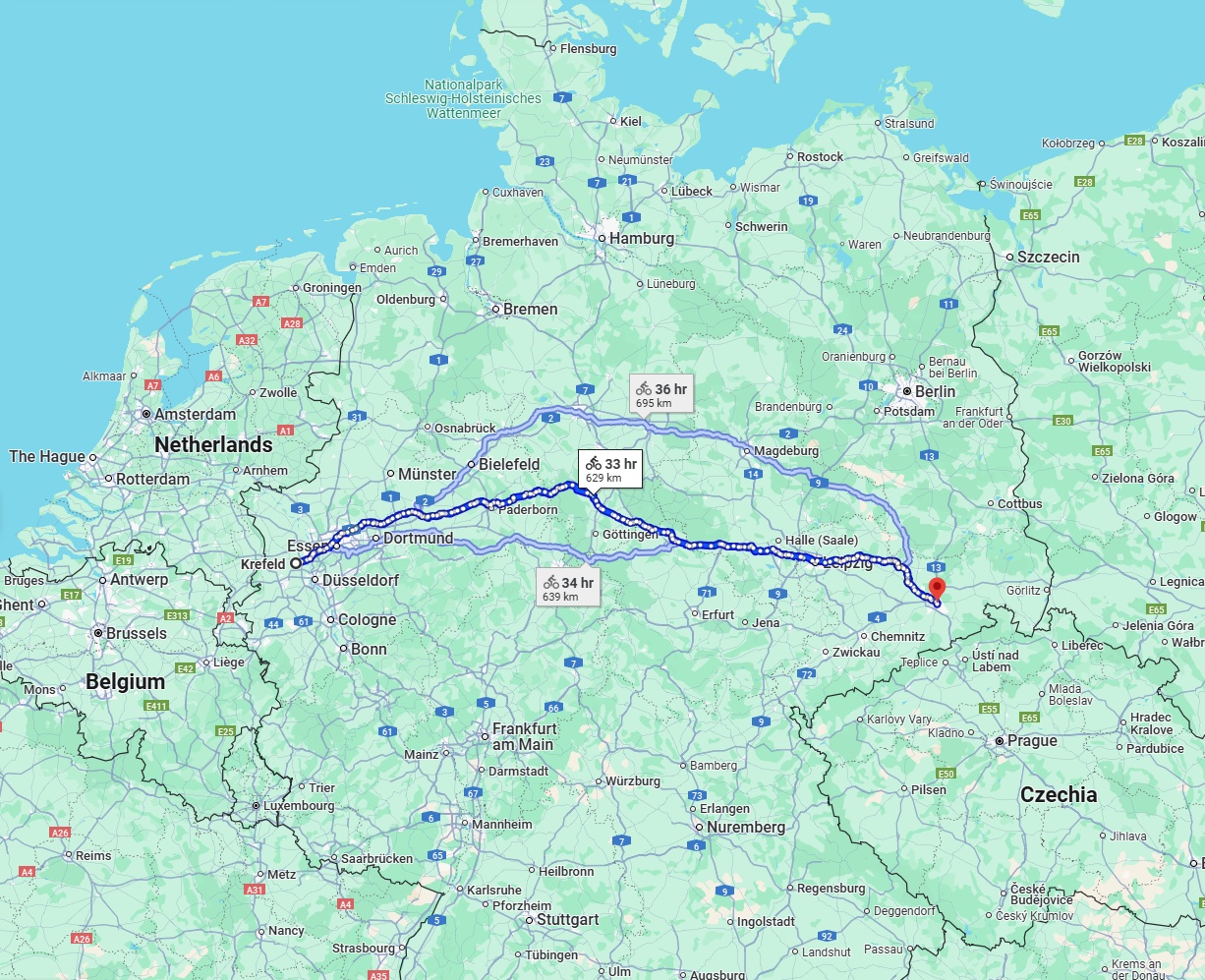 Anreise von Krefeld Zu Dresden Über 
