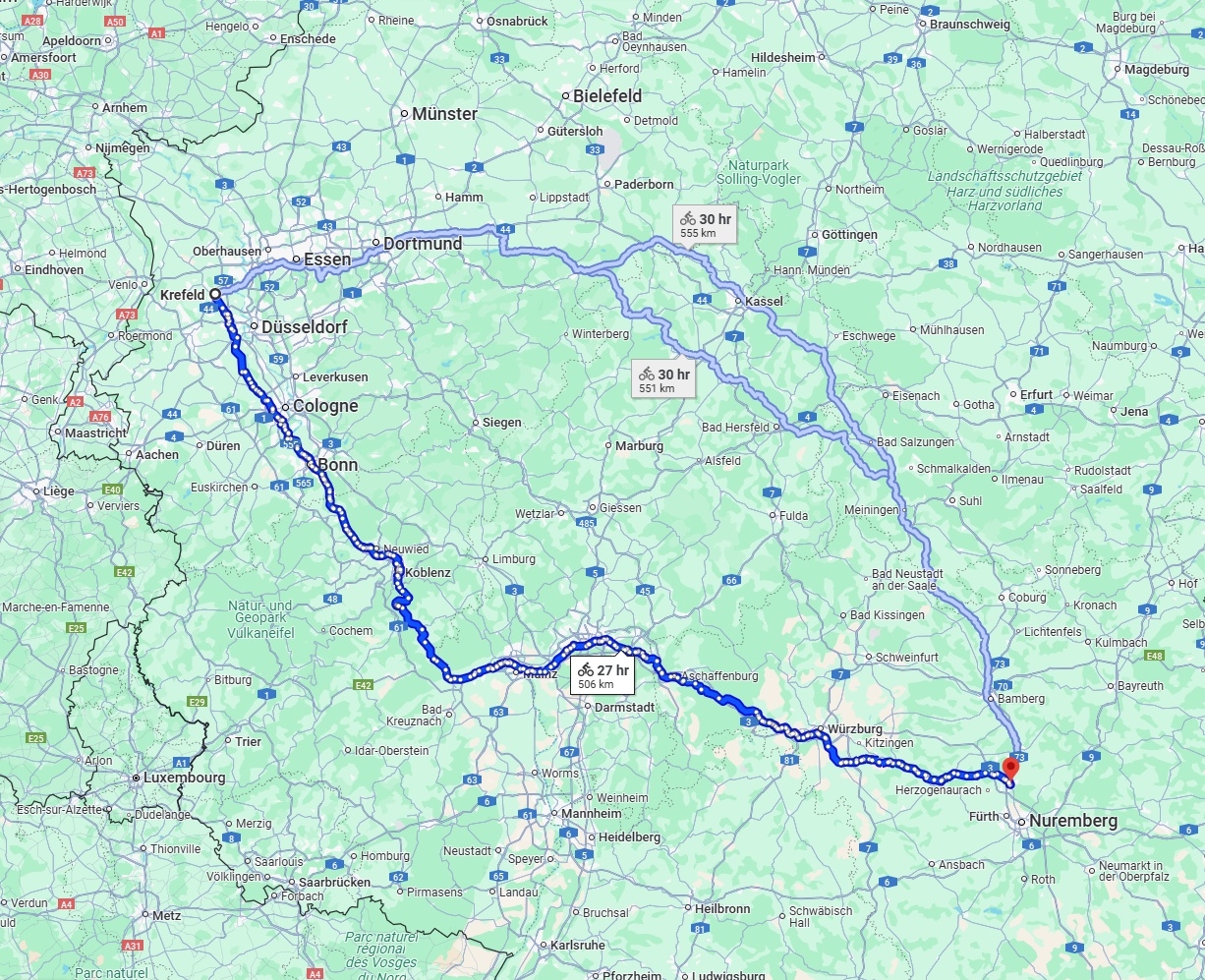 Anreise von Krefeld Zu Erlangen Über 
