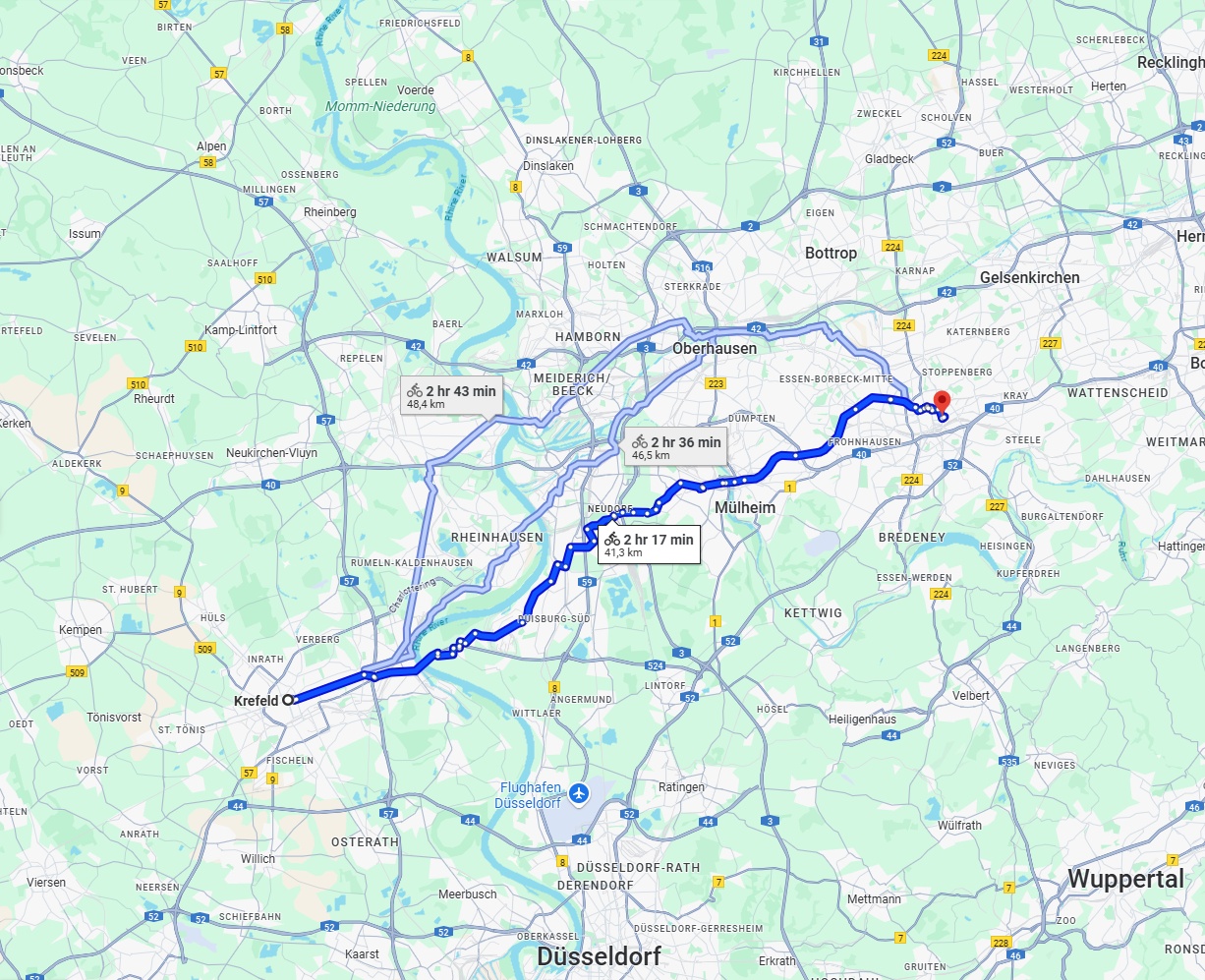Anreise von Krefeld Zu Essen Über 