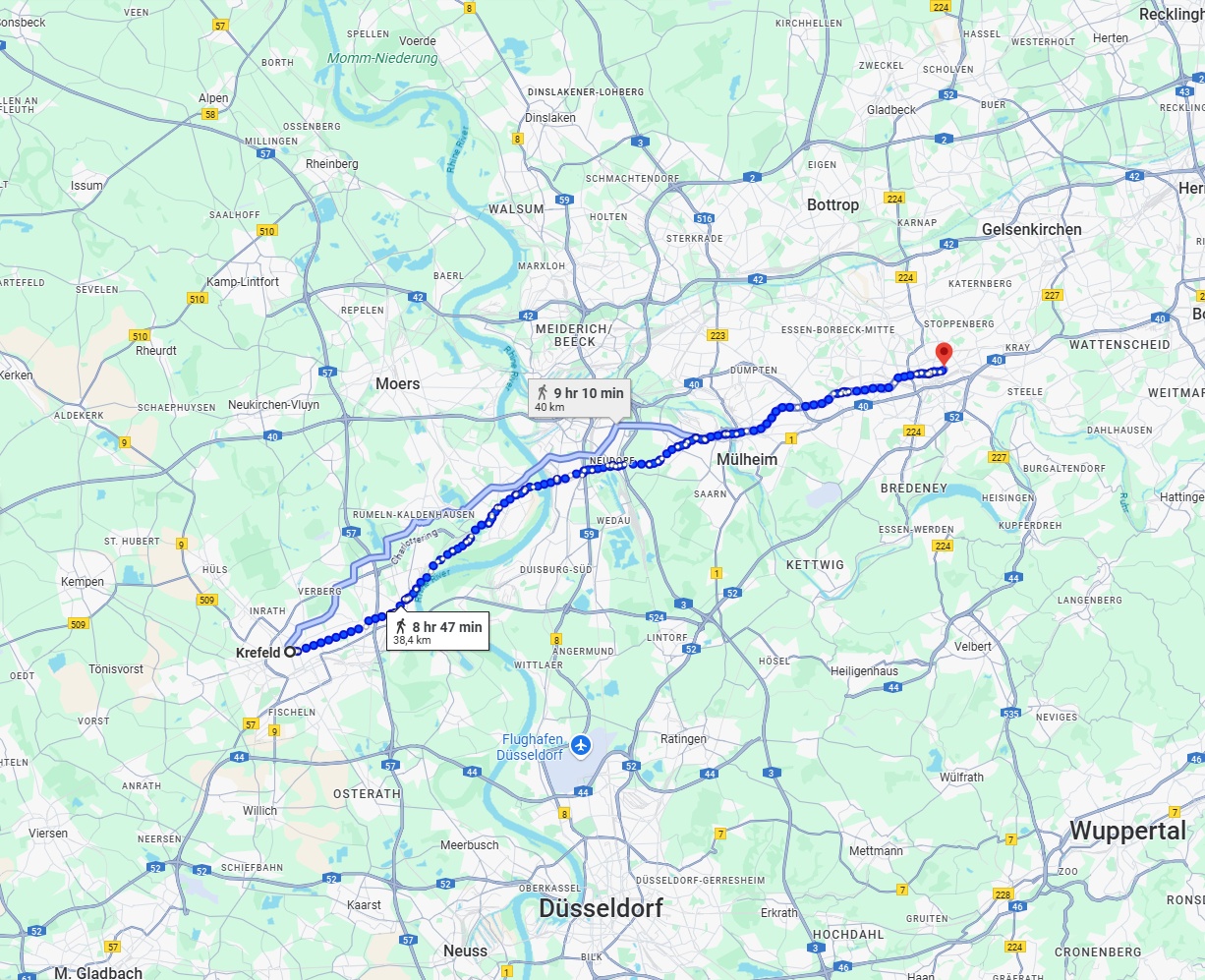 Anreise von Krefeld Zu Essen Über 