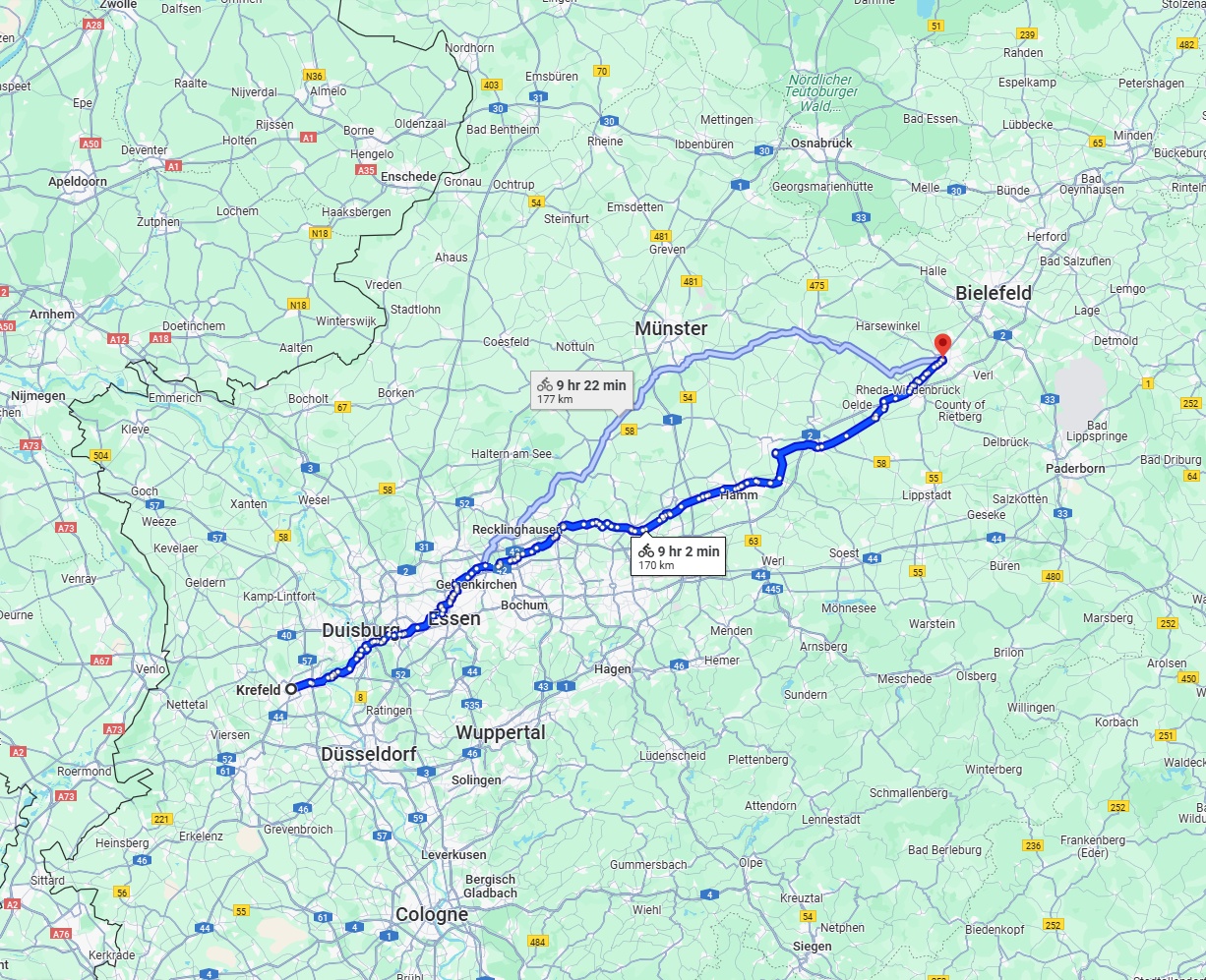 Anreise von Krefeld Zu Gütersloh Über 