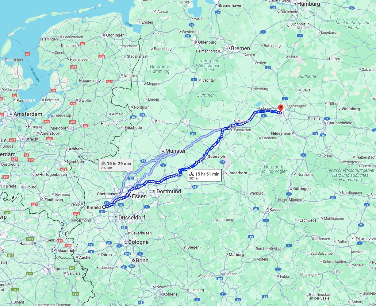 Anreise von Krefeld Zu Hannover Über 