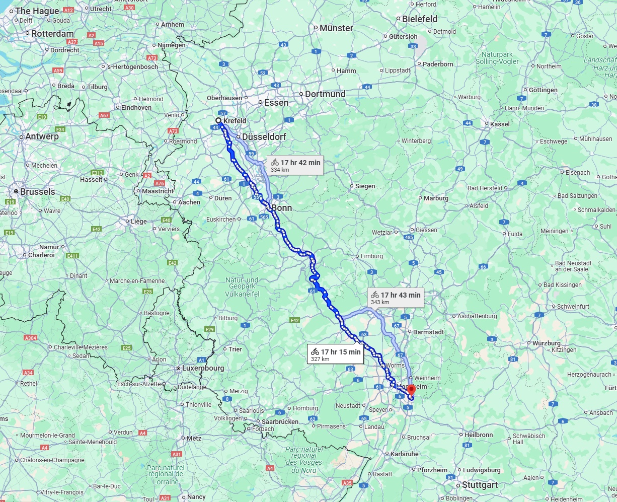 Anreise von Krefeld Zu Heidelberg Über 