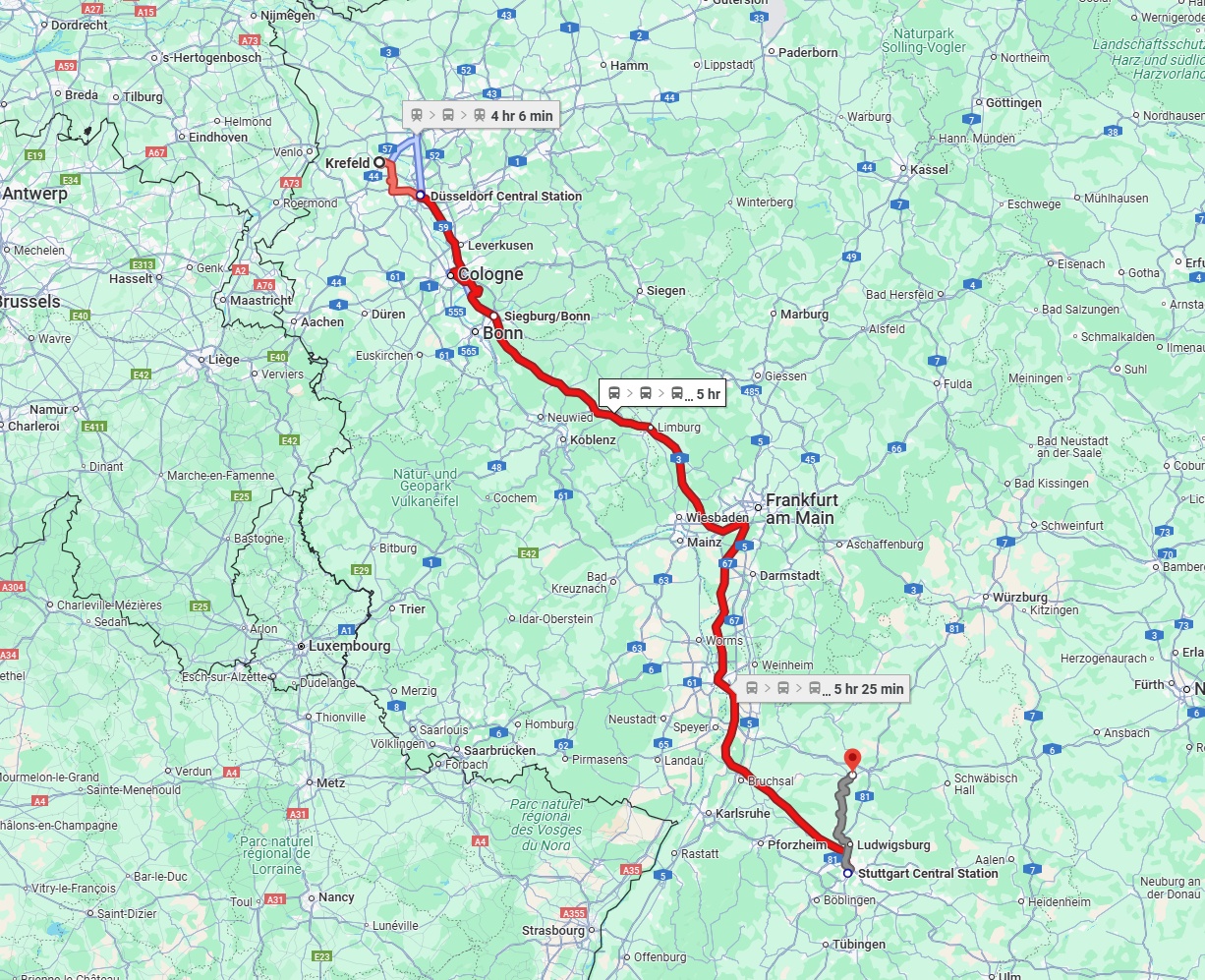 Anreise von Krefeld Zu Heilbronn Über 