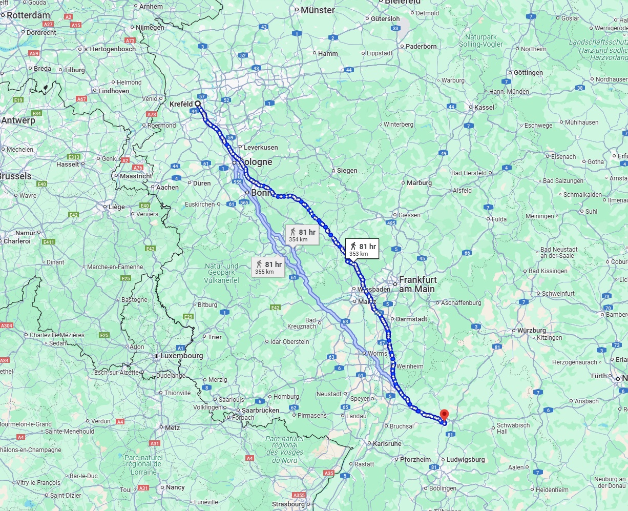 Anreise von Krefeld Zu Heilbronn Über 