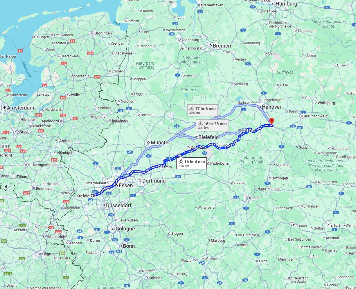 Anreise von Krefeld Zu Hildesheim Über 