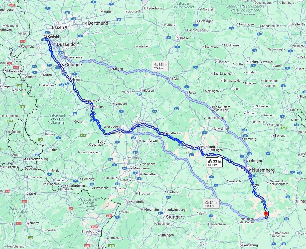 Anreise von Krefeld Zu Ingolstadt Über 
