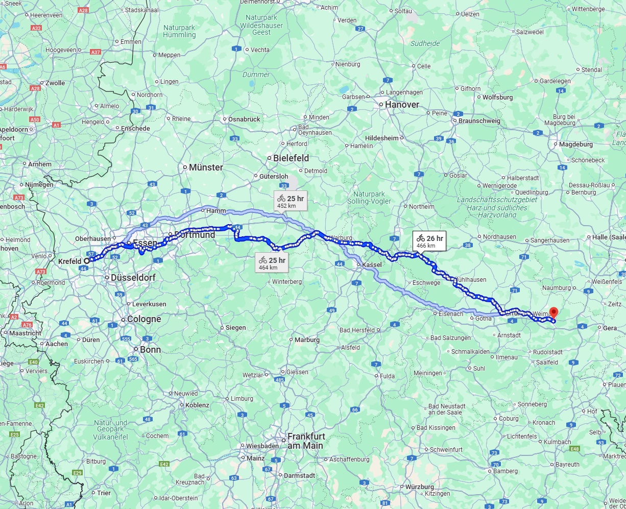 Anreise von Krefeld Zu Jena Über 