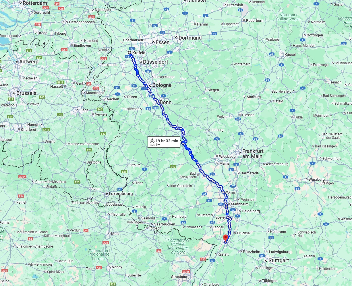 Anreise von Krefeld Zu Karlsruhe Über 