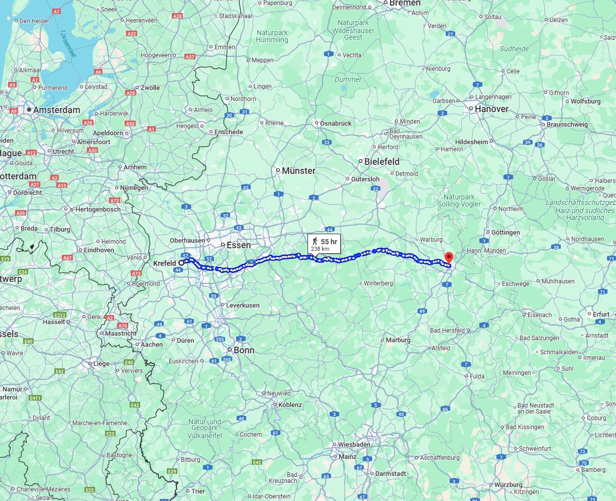 Anreise von Krefeld Zu Kassel Über 