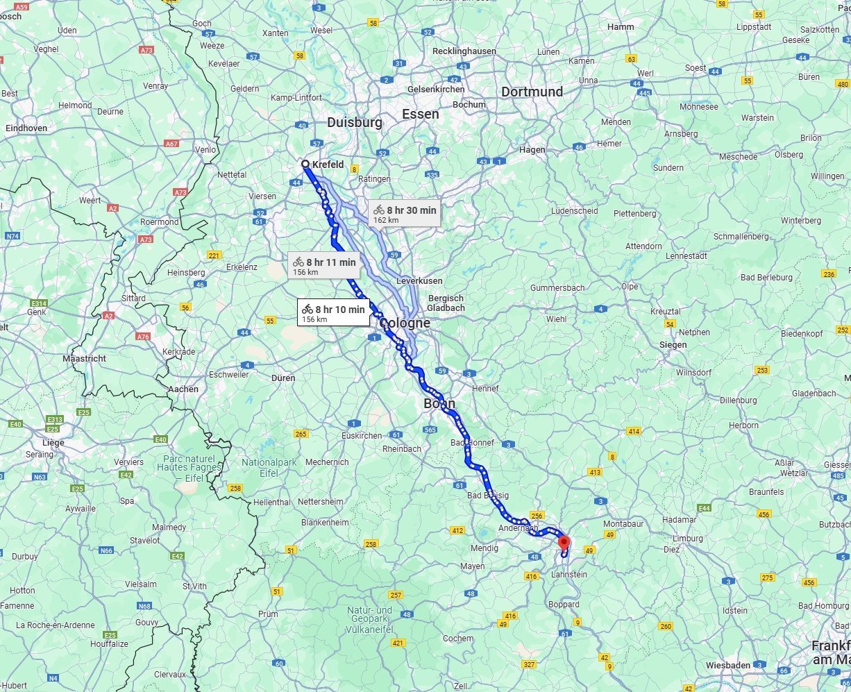 Anreise von Krefeld Zu Koblenz Über 