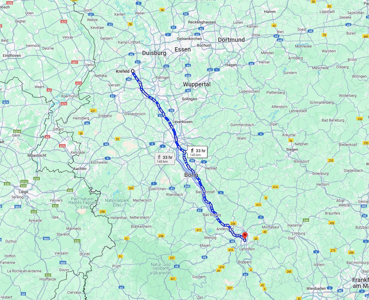 Anreise von Krefeld Zu Koblenz Über 