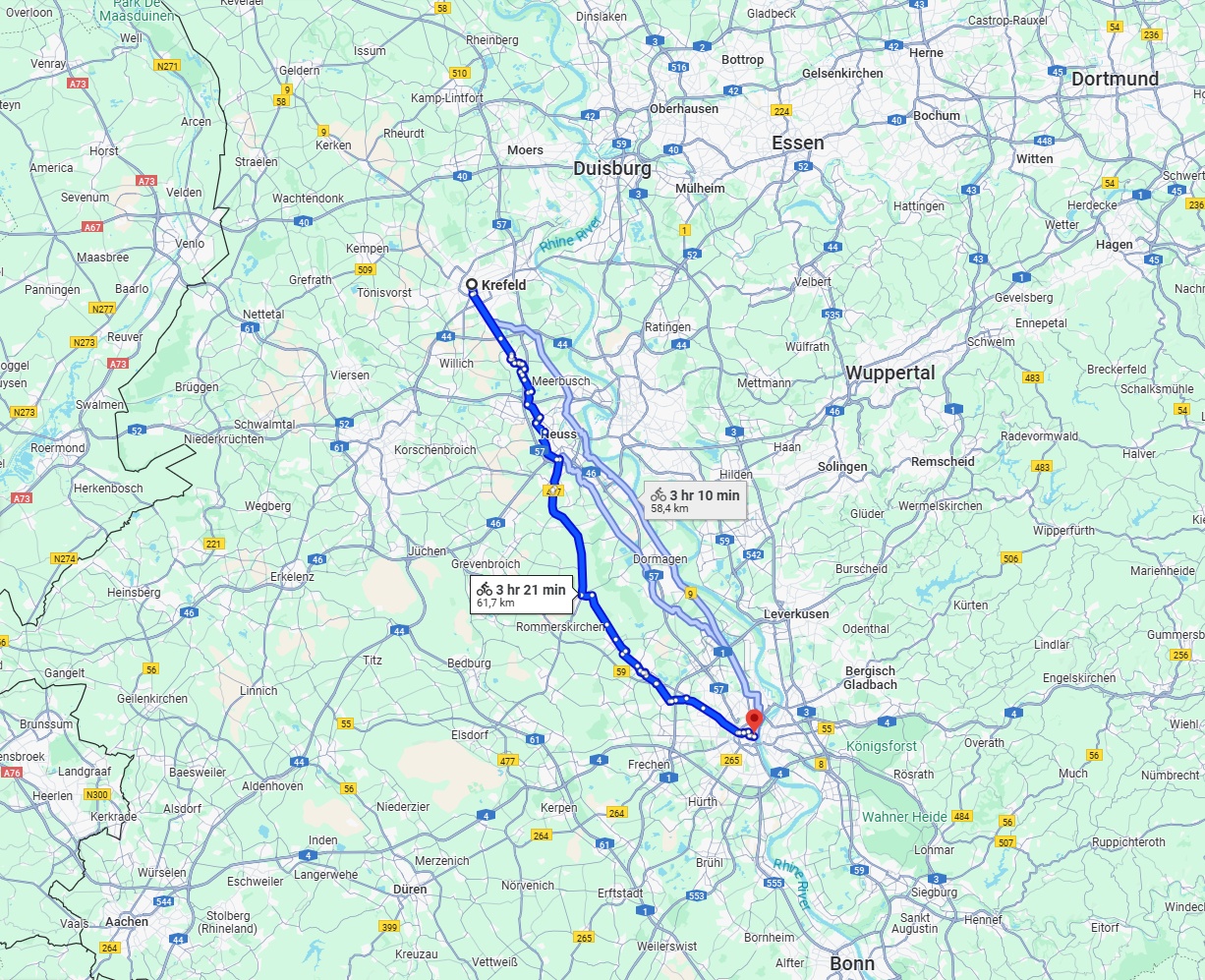 Anreise von Krefeld Zu Köln Über 