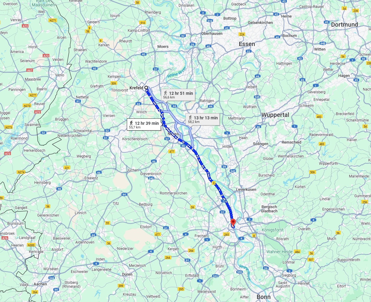 Anreise von Krefeld Zu Köln Über 