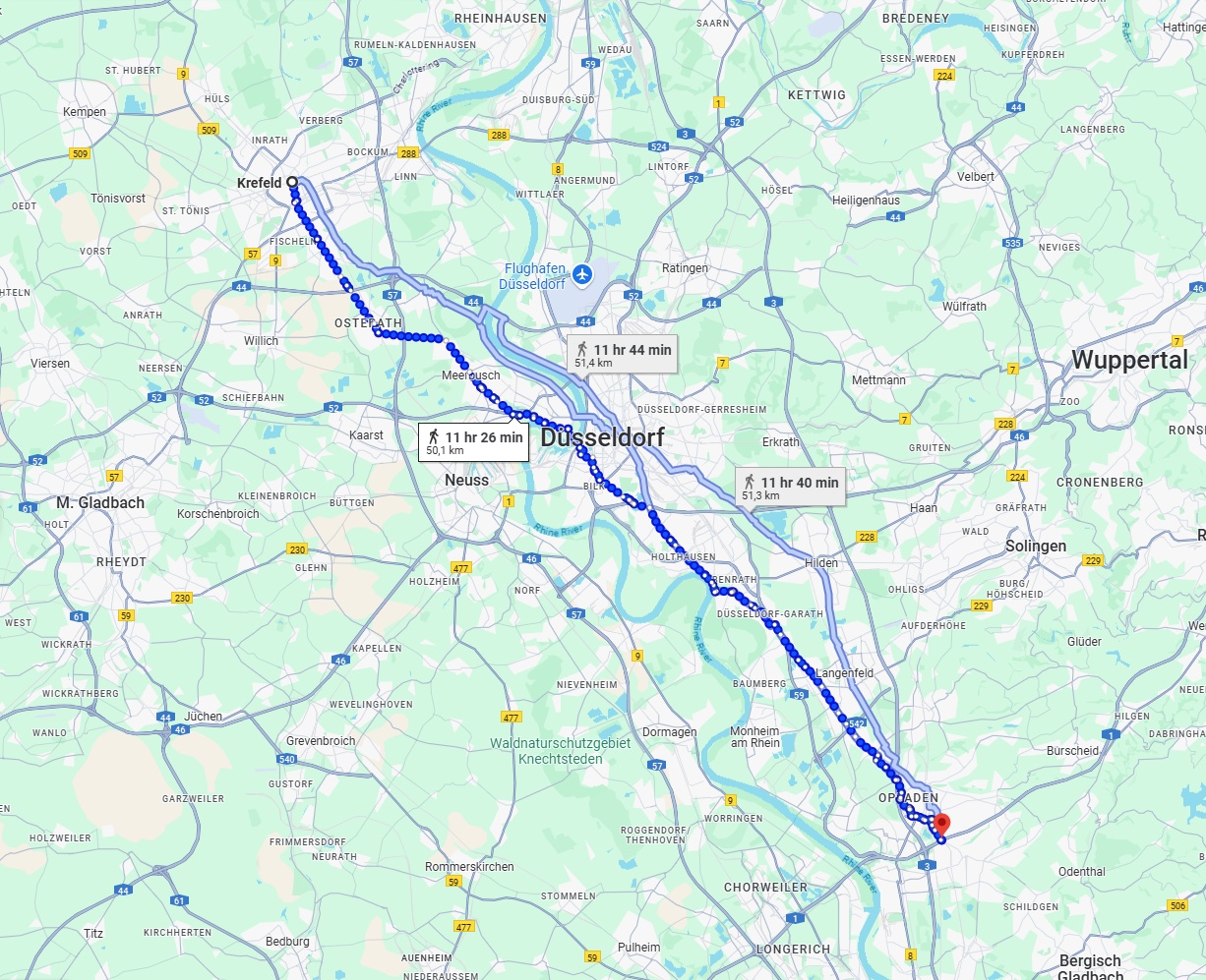 Anreise von Krefeld Zu Leverkusen Über 