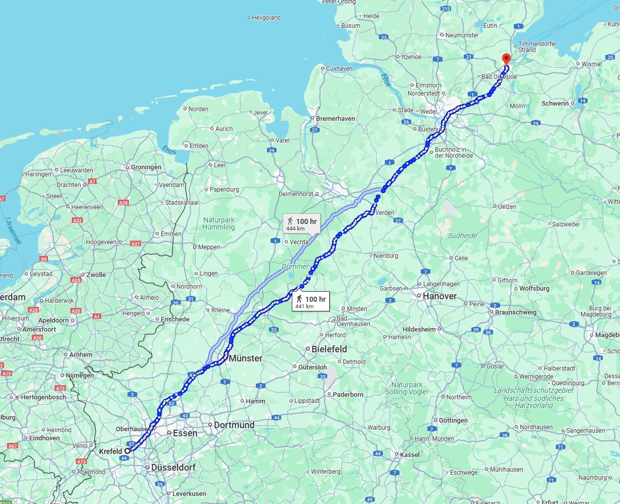 Anreise von Krefeld Zu Lübeck Über 