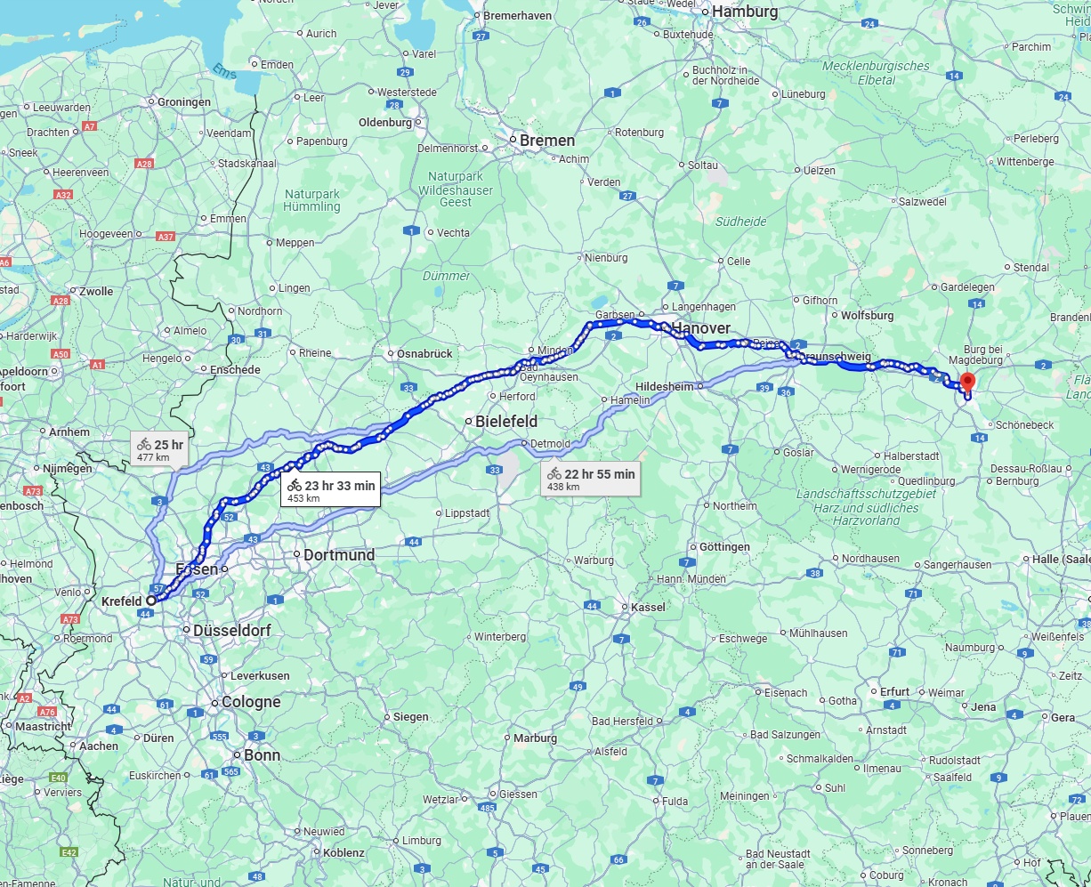 Anreise von Krefeld Zu Magdeburg Über 
